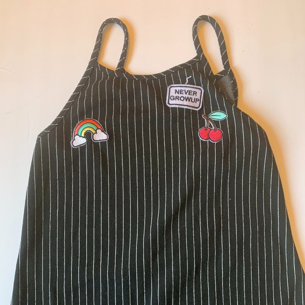 George Black Striped Tank Top Girls Size 7-8